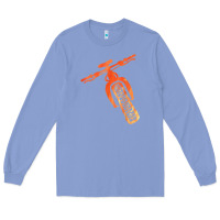 Colony Blue fat bike mountain biking Long Sleeve Tee - linhVisuals