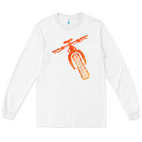 White fat bike mountain biking Long Sleeve Tee - linhVisuals