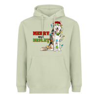 Matcha Merry And Bright Husky Heavyweight Hoodie - RanaPortraitStore