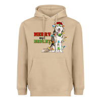 Mushroom Merry And Bright Husky Heavyweight Hoodie - RanaPortraitStore