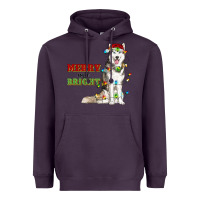 Plum Merry And Bright Husky Heavyweight Hoodie - RanaPortraitStore