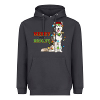 Smoke Merry And Bright Husky Heavyweight Hoodie - RanaPortraitStore