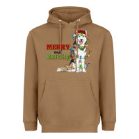 Merry And Bright Husky Heavyweight Hoodie | Teevron