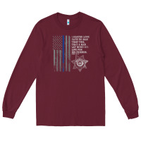 Burgundy police in america correctional officer prayer Long Sleeve Tee - linhVisuals