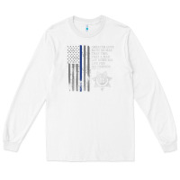 White police in america correctional officer prayer Long Sleeve Tee - linhVisuals