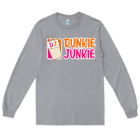 Heather Grey donut coffee lover dunkie junkie Long Sleeve Tee - linhVisuals