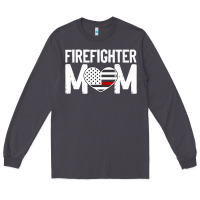 Smoke female firefighter mom thin red line flag firefighting premium Long Sleeve Tee - linhVisuals