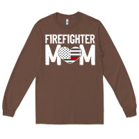Chestnut female firefighter mom thin red line flag firefighting premium Long Sleeve Tee - linhVisuals