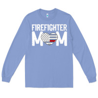 Colony Blue female firefighter mom thin red line flag firefighting premium Long Sleeve Tee - linhVisuals