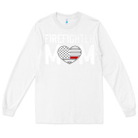 White female firefighter mom thin red line flag firefighting premium Long Sleeve Tee - linhVisuals