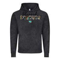 Vintage Black blessed teacher Vintage Hoodie - CowhideDigitalArt
