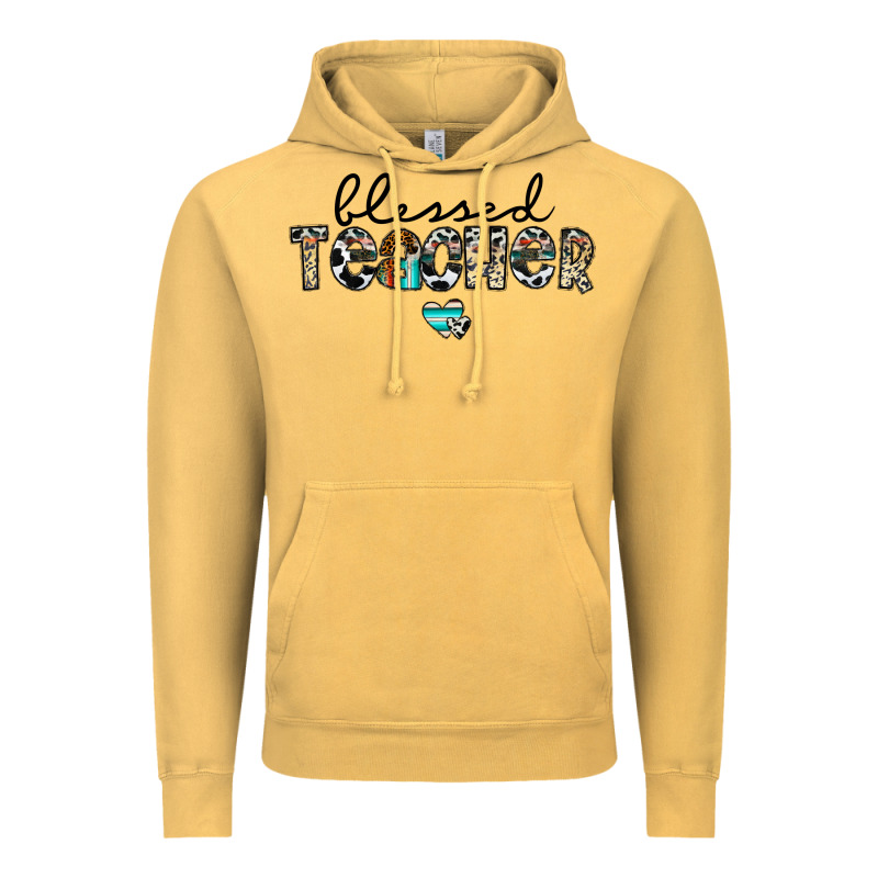 Blessed Teacher Vintage Hoodie by CowhideDigitalArt | Teevron