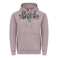 Vintage Zinc blessed teacher Vintage Hoodie - CowhideDigitalArt