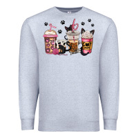 Heather Grey cat mom coffee Premium Sweatshirt - Jasminsmagicworld