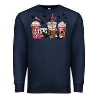 Navy cat mom coffee Premium Sweatshirt - Jasminsmagicworld