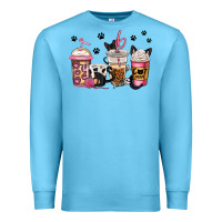 Ocean Blue cat mom coffee Premium Sweatshirt - Jasminsmagicworld