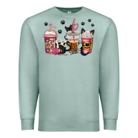 Seafoam cat mom coffee Premium Sweatshirt - Jasminsmagicworld