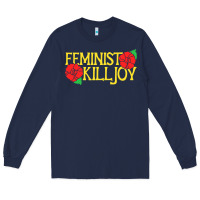 Navy feminist killjoy retro women woman Long Sleeve Tee - linhVisuals