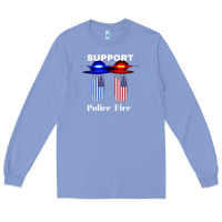 Colony Blue support our police & fire departments   1st responders premium Long Sleeve Tee - linhVisuals