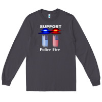 Smoke support our police & fire departments   1st responders premium Long Sleeve Tee - linhVisuals