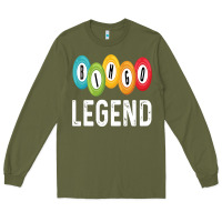 Army Green funny bingo legend bingo balls game Long Sleeve Tee - linhVisuals
