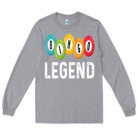 Heather Grey funny bingo legend bingo balls game Long Sleeve Tee - linhVisuals