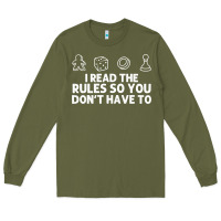 Army Green funny board game lovers gamers players Long Sleeve Tee - linhVisuals