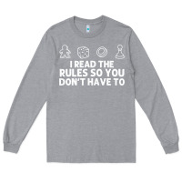 Heather Grey funny board game lovers gamers players Long Sleeve Tee - linhVisuals