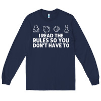 Navy funny board game lovers gamers players Long Sleeve Tee - linhVisuals