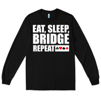Black funny bridge card game lover bridge Long Sleeve Tee - linhVisuals