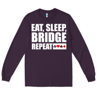 Plum funny bridge card game lover bridge Long Sleeve Tee - linhVisuals