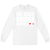 White funny bridge card game lover bridge Long Sleeve Tee - linhVisuals