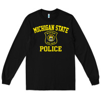 Black michigan state police Long Sleeve Tee - linhVisuals