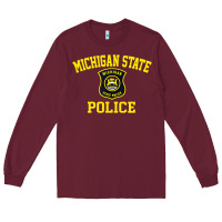 Burgundy michigan state police Long Sleeve Tee - linhVisuals