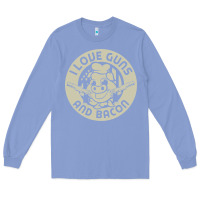Colony Blue i love guns bacon pork pig funny gun Long Sleeve Tee - linhVisuals