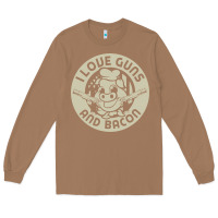 Toasted Coconut i love guns bacon pork pig funny gun Long Sleeve Tee - linhVisuals