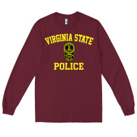 Burgundy virginia state police Long Sleeve Tee - linhVisuals