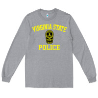 Heather Grey virginia state police Long Sleeve Tee - linhVisuals