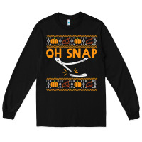 Black oh snap turkey wishbone funny ugly Long Sleeve Tee - linhVisuals