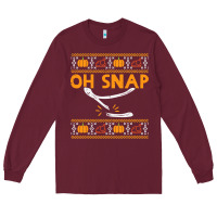 Burgundy oh snap turkey wishbone funny ugly Long Sleeve Tee - linhVisuals