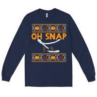 Navy oh snap turkey wishbone funny ugly Long Sleeve Tee - linhVisuals