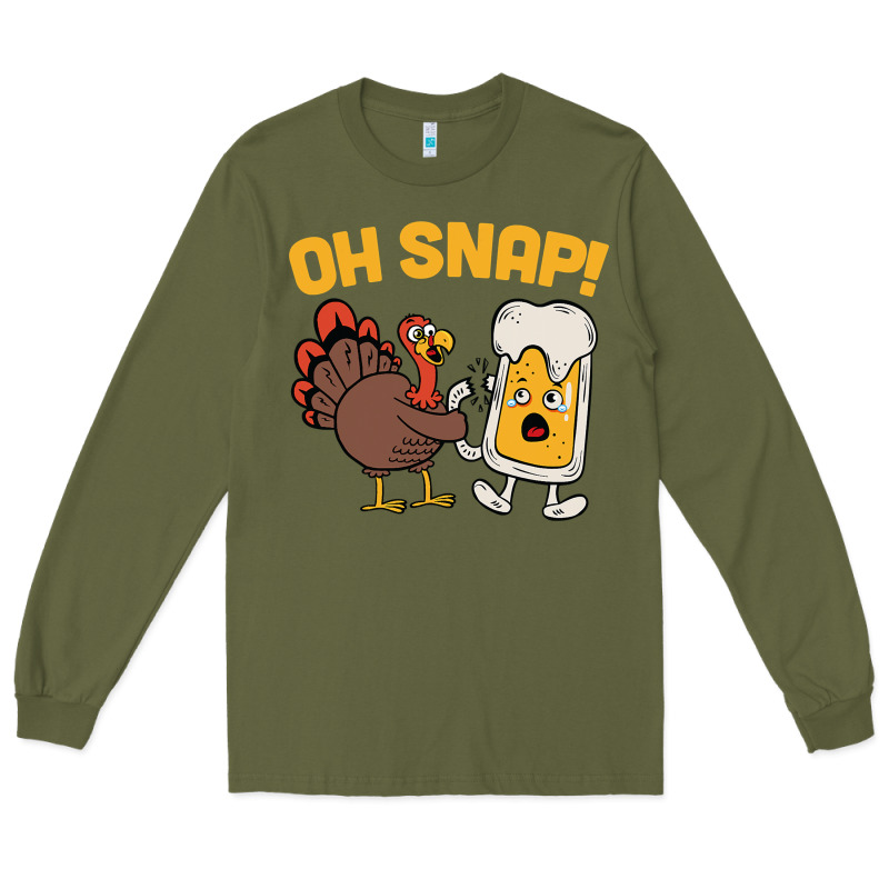 Oh Snap Thanksgiving Cute Turkey Day Long Sleeve Tee by linhVisuals | Teevron