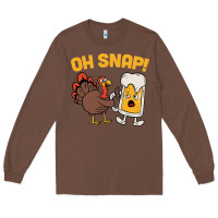 Chestnut oh snap thanksgiving cute turkey day Long Sleeve Tee - linhVisuals