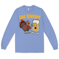 Colony Blue oh snap thanksgiving cute turkey day Long Sleeve Tee - linhVisuals