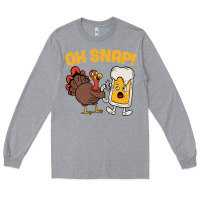 Heather Grey oh snap thanksgiving cute turkey day Long Sleeve Tee - linhVisuals