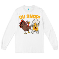 White oh snap thanksgiving cute turkey day Long Sleeve Tee - linhVisuals
