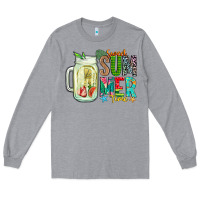 Heather Grey sweet summer time Long Sleeve Tee - CowhideDigitalArt