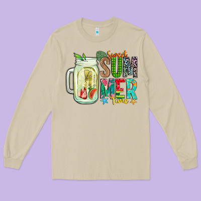 Sweet Summer Time Long Sleeve Tee Designed By Cowhidedigitalart