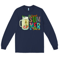 Navy sweet summer time Long Sleeve Tee - CowhideDigitalArt