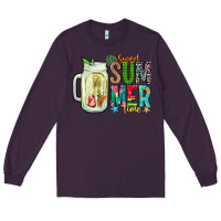 Plum sweet summer time Long Sleeve Tee - CowhideDigitalArt
